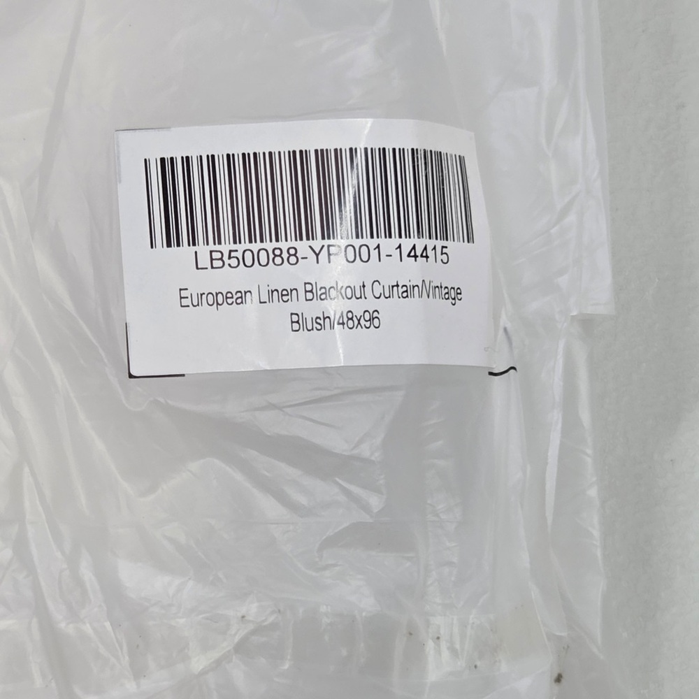 NWT QUINCE Set 2 48x96 European Linen Room Darkening Curtains Vintage Blush 6216 - Picture 7 of 10